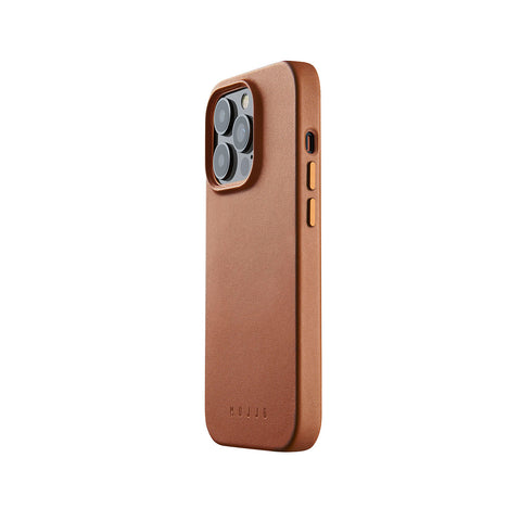 iPhone 13 Pro Max Leather Case | Genuine Leather | BandWerk Germany Munich | Ostrich | Brown Gold